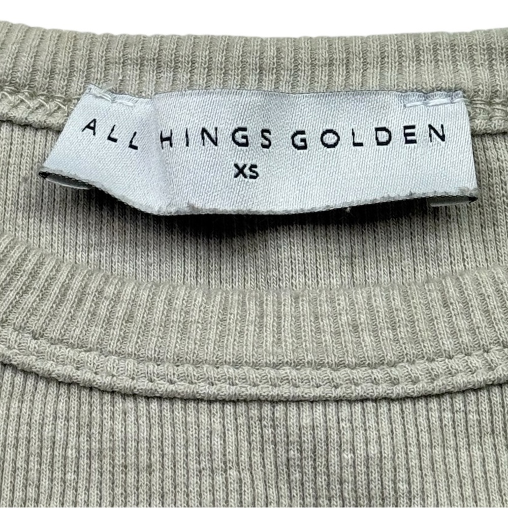 All Things Golden Ribbed Long Sleeve Bodycon Mini Dress XS Beige Neutral Bundle - Picture 5 of 11